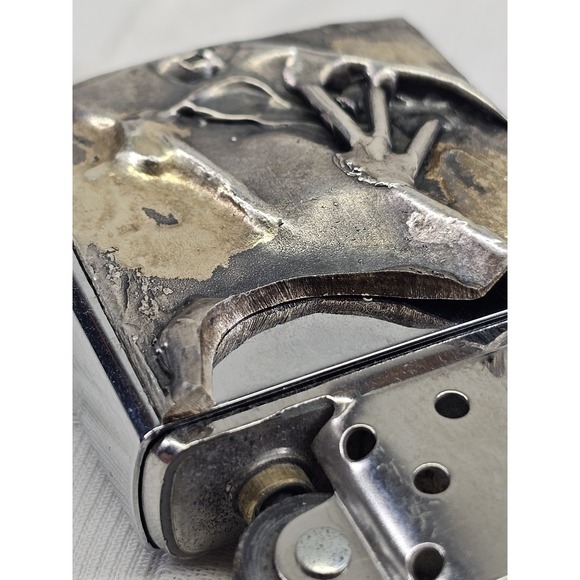 Gold and Sterling Silver Zippo Lighter Turquoise Inlay Limited Edition 44 of 500 - Picture 7 of 11